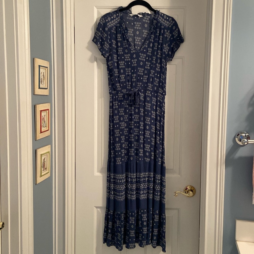 Sonoma Blue Short Sleeve Maxi Dress